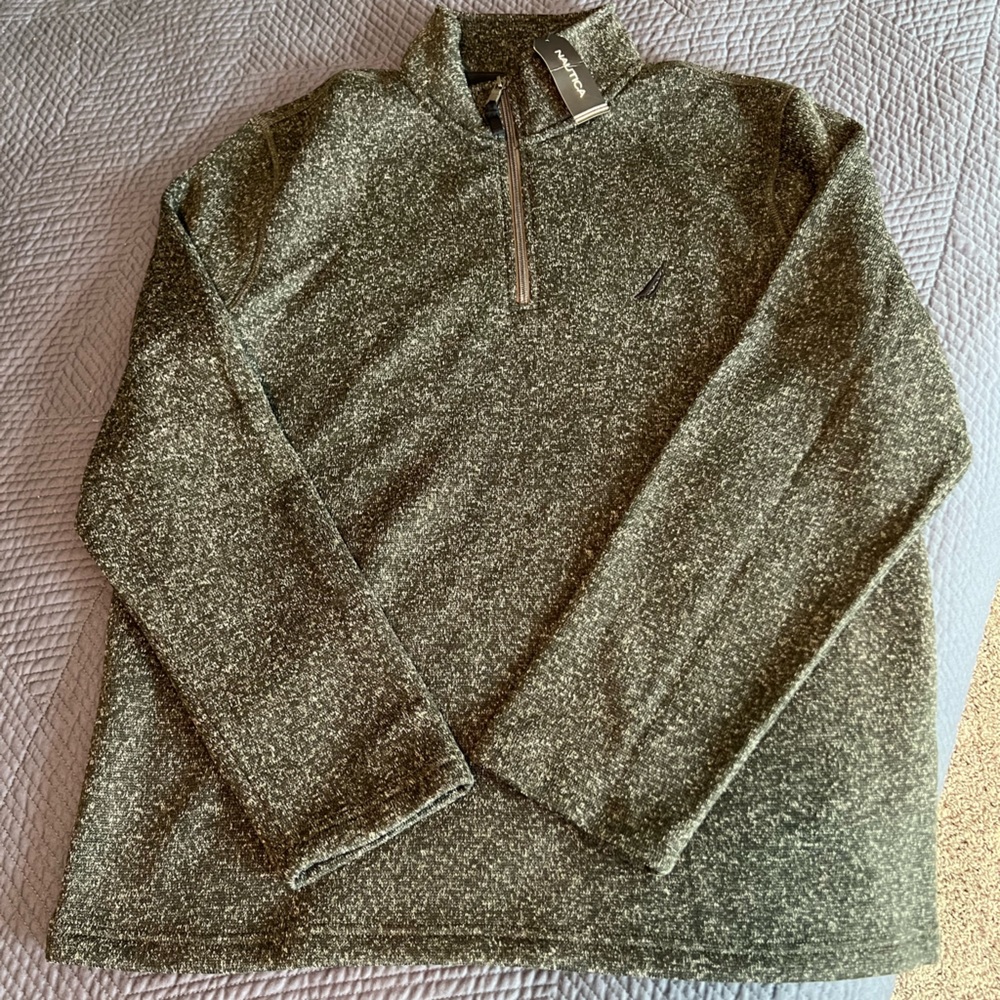 New Nautica Quarter Zip Pullover, Men’s L
